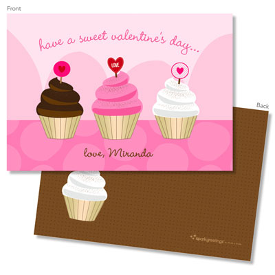 Spark & Spark Valentine's Day Exchange Cards - A Sweet Cupcake For Valentine Spark & Spark Valentine's Day Exchange Cards - A Sweet Cupcake For Valentine